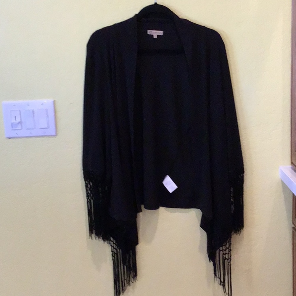 Democracy Women’s Black Shawl Cover up Medium